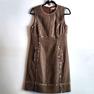 Michael Kors Made In Italy Shift Dress 100% Hemp